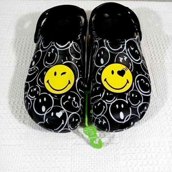 CROCS Shoes - Crocs Classic Smiley World Clogs Men 8/ Womens 10